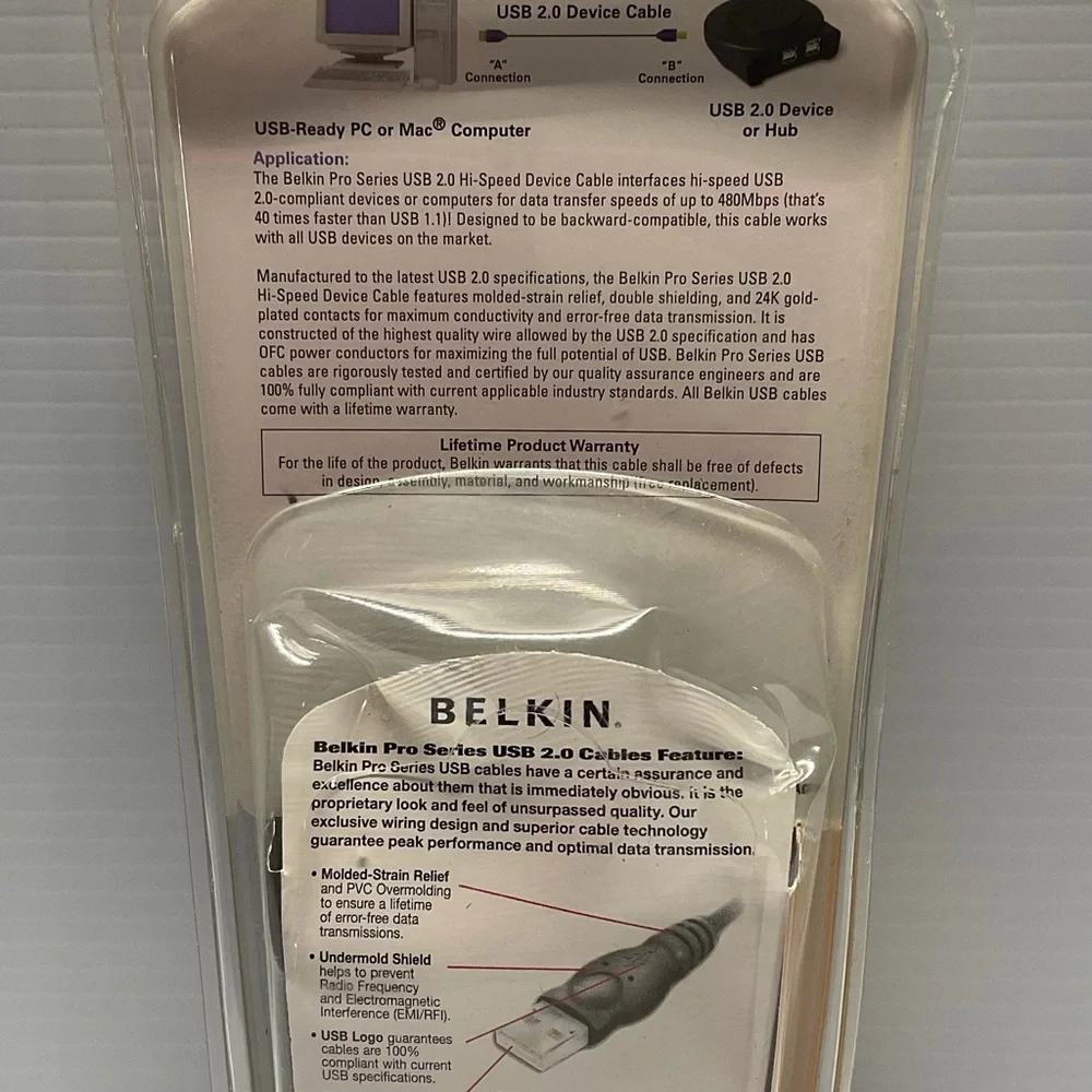 Belkin USB2 Hi-Speed 10 Foot Cable